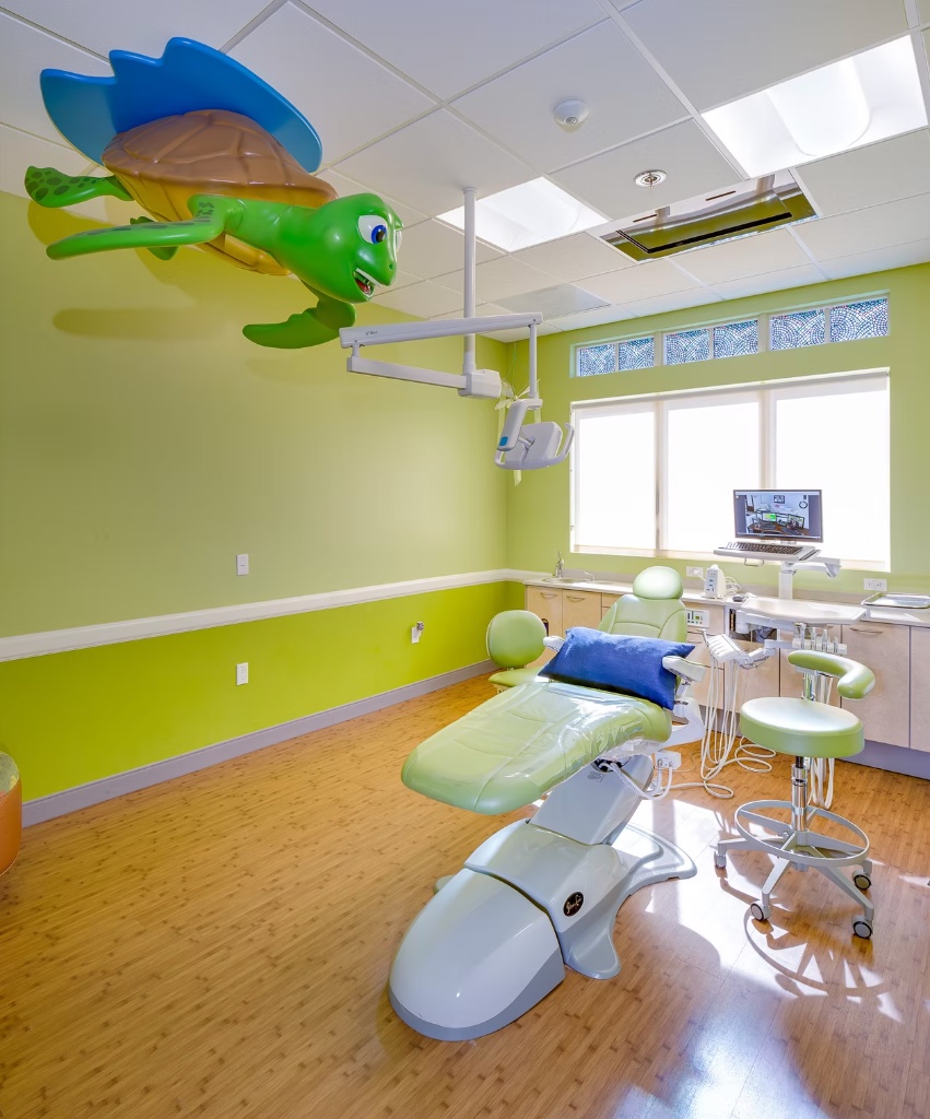 A quiet, comfortable treatment space at CarlsbaDDS Pediatric Smiles